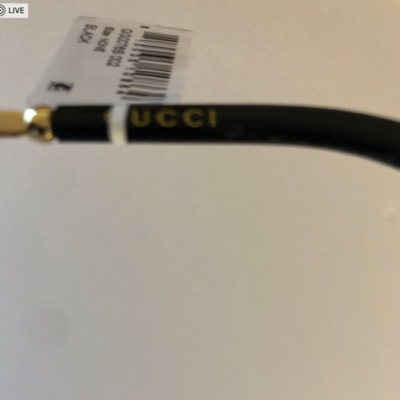 GUCCI GG0076SK 001 Gold/Black 60mm Butterfly Sunglasses main image 9